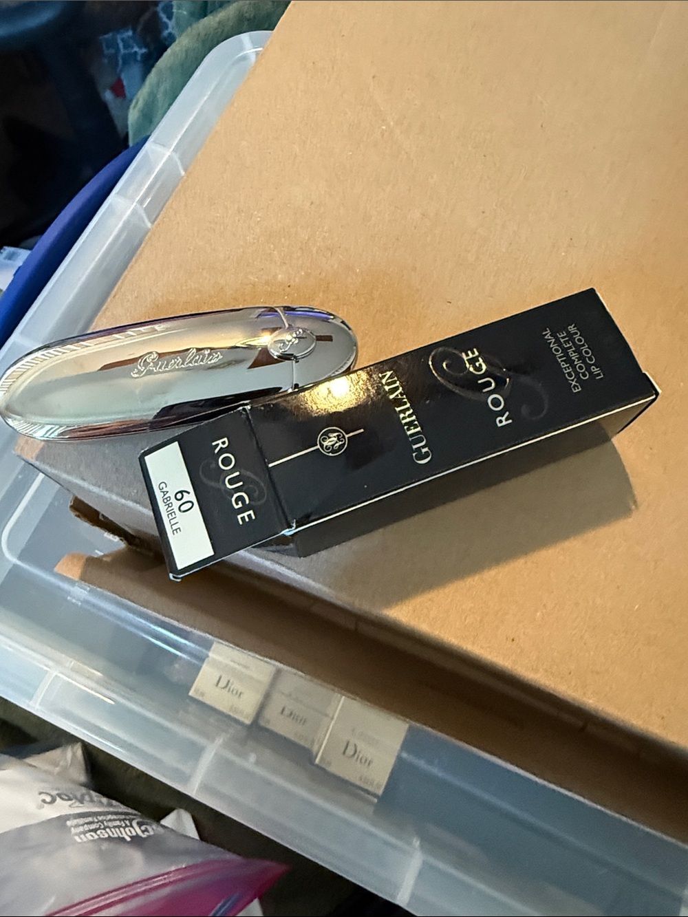GUERLAIN Silver Rouge Mirrored Lipstick Case/Shade Gabrielle - Picture 1 of 3
